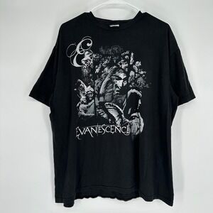 Vintage Y2K Evanescence Band Giant T-Shirt Mens 2XL Black Gothic Rock